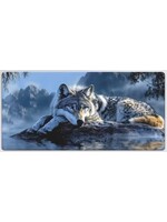 Mouse Pad 12x24 Inch River Wolf