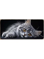 Mouse Pad 12x24 Inch Resting Cat