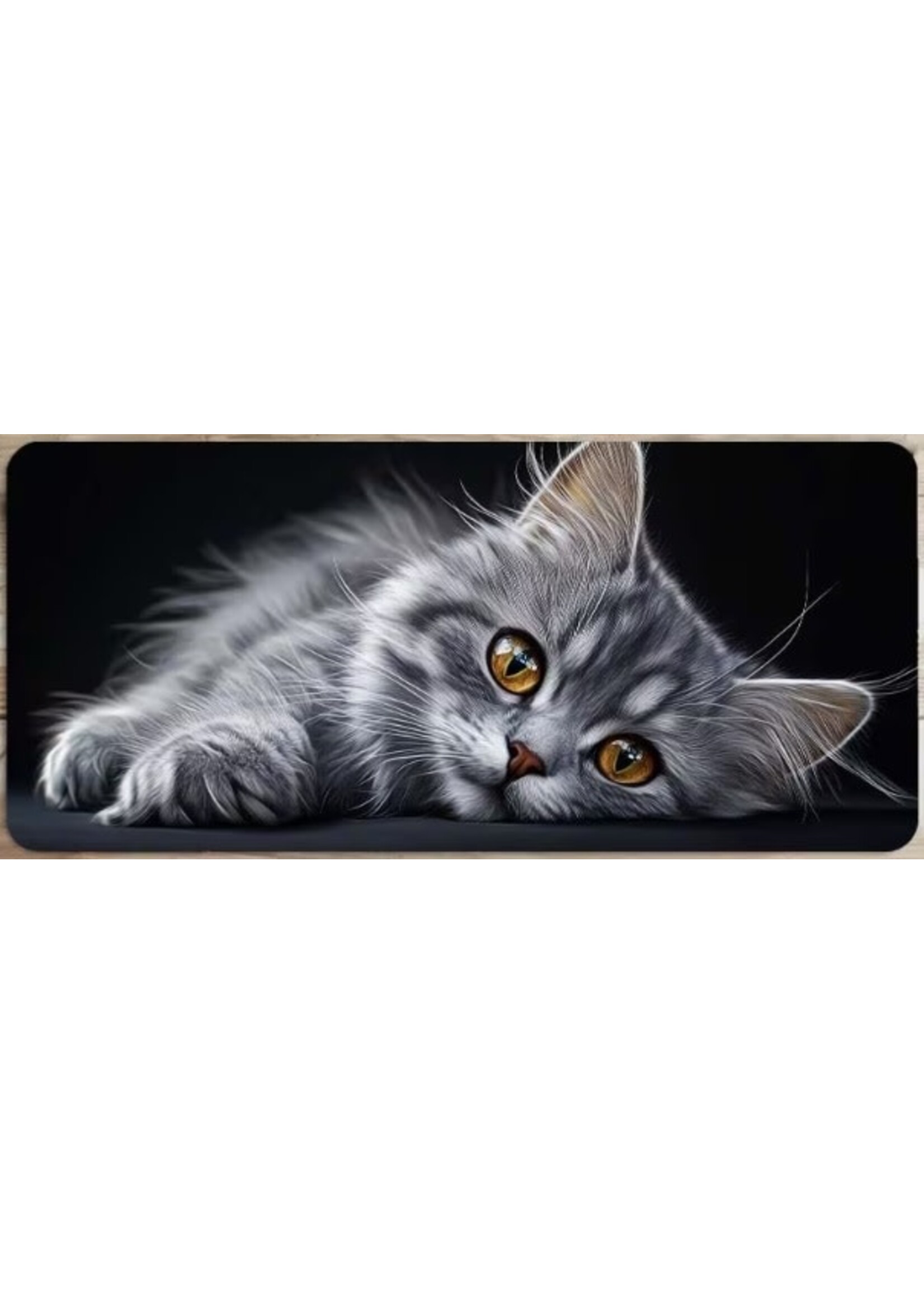 Mouse Pad 12x24 Inch Resting Cat