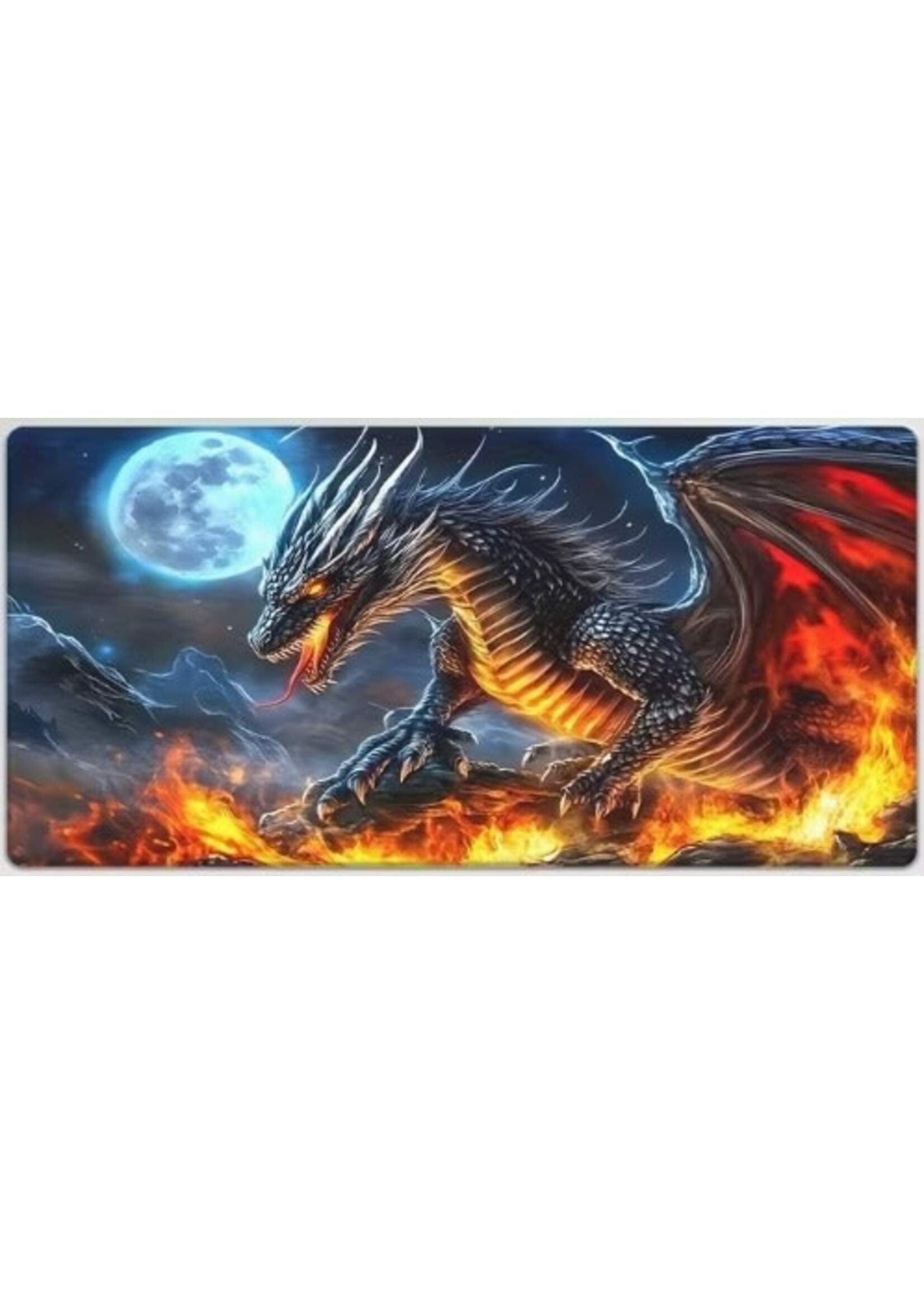 Mouse Pad 12x24 Inch Black Dragon