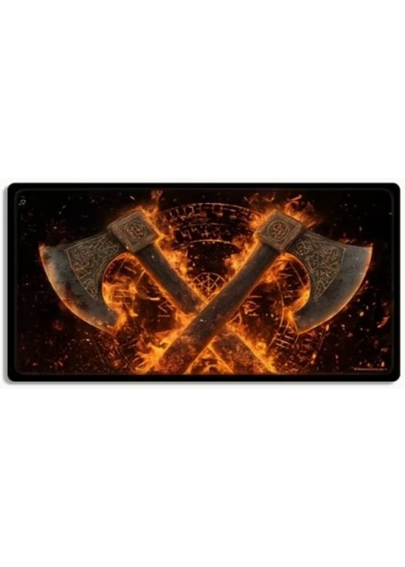 Mouse Pad 12x24 Inch Flaming Viking Axes
