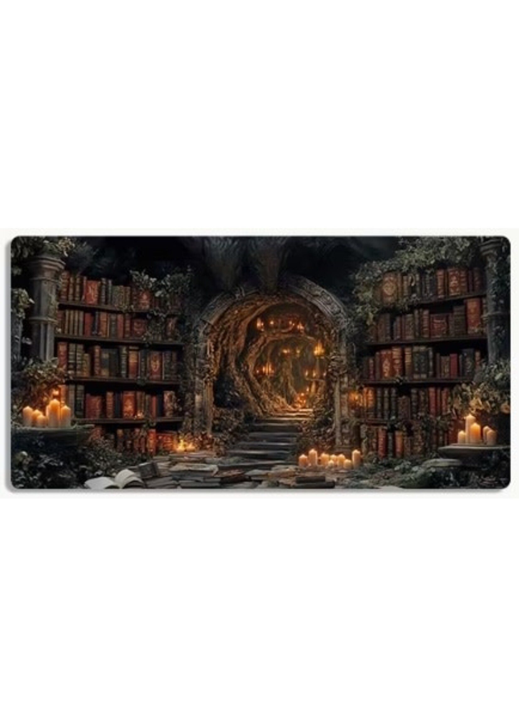 Mouse Pad 12x24 Inch Fantasy Library Cave