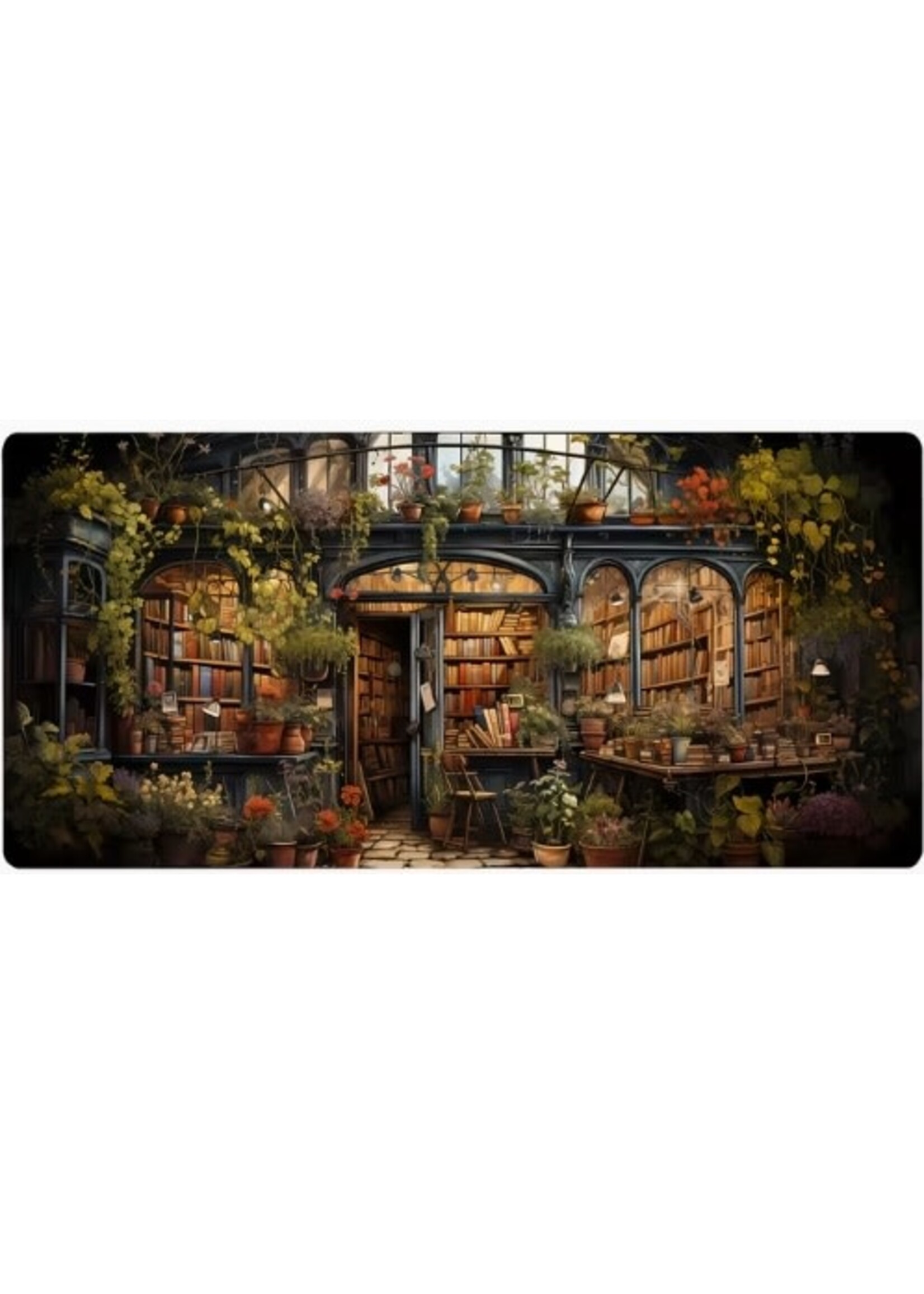 Mouse Pad 12x24 Inch Cozy Bookstore
