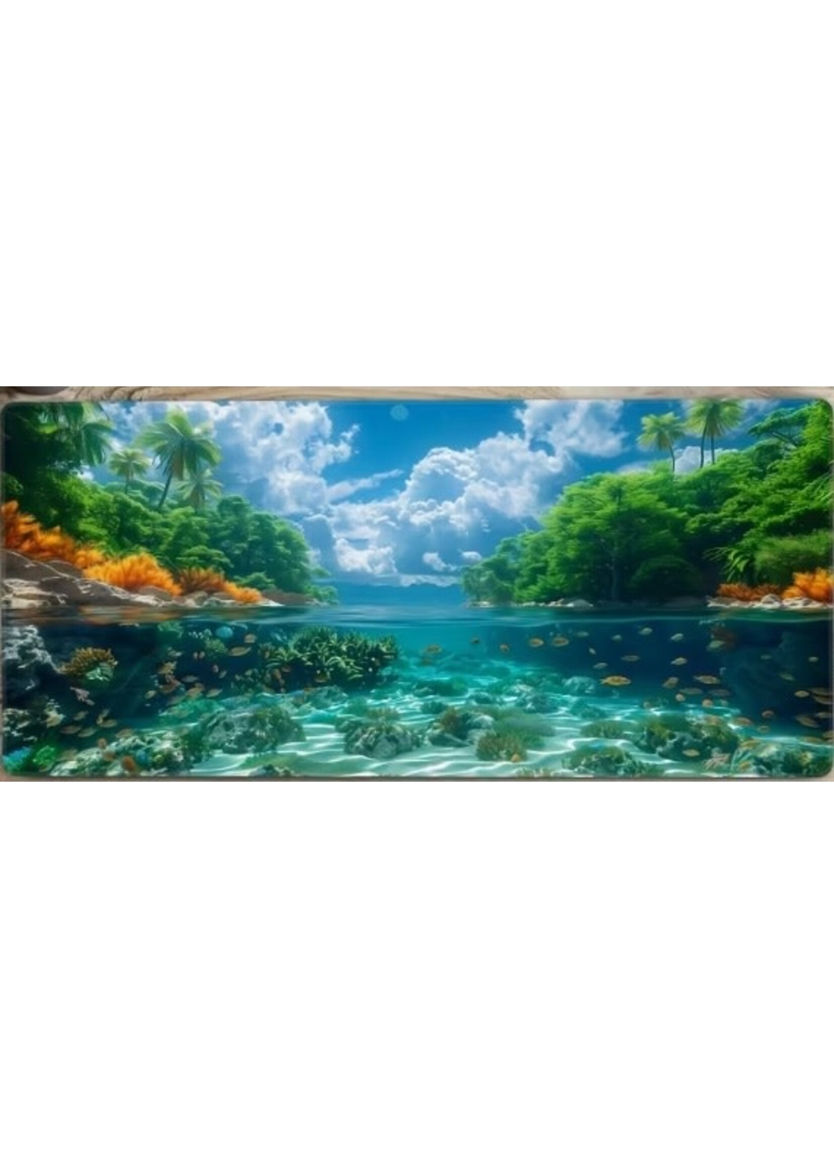 Mouse Pad 12x24 Inch Over & Under Water Scene
