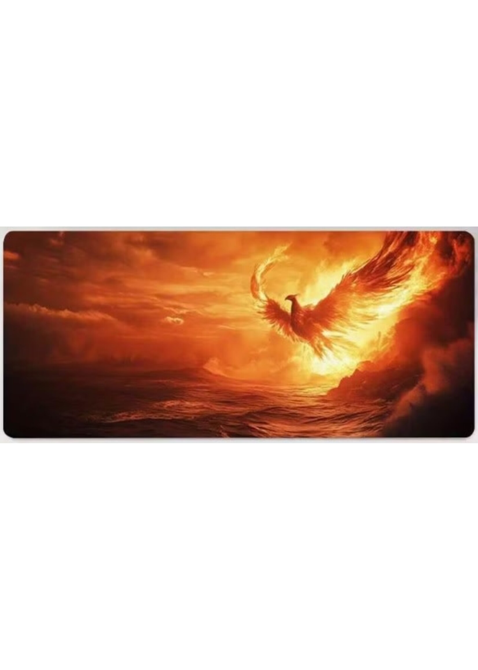 Mouse Pad 12x24 Inch Ocean Sunset with Phoenix