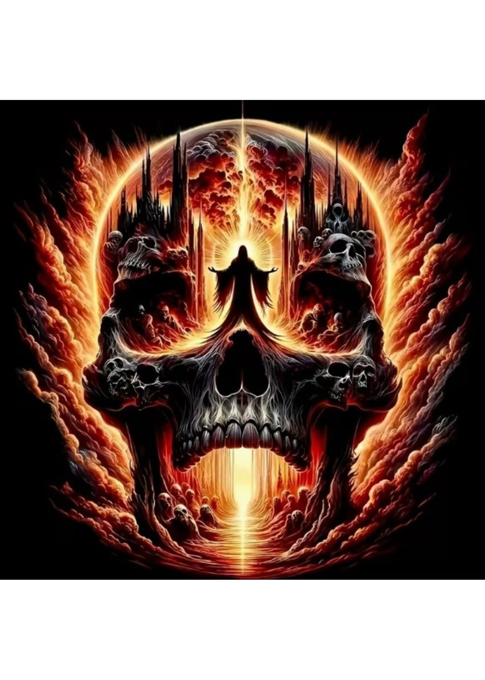 Sticker Fiery Skull