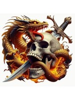 Sticker Dragon & Skull