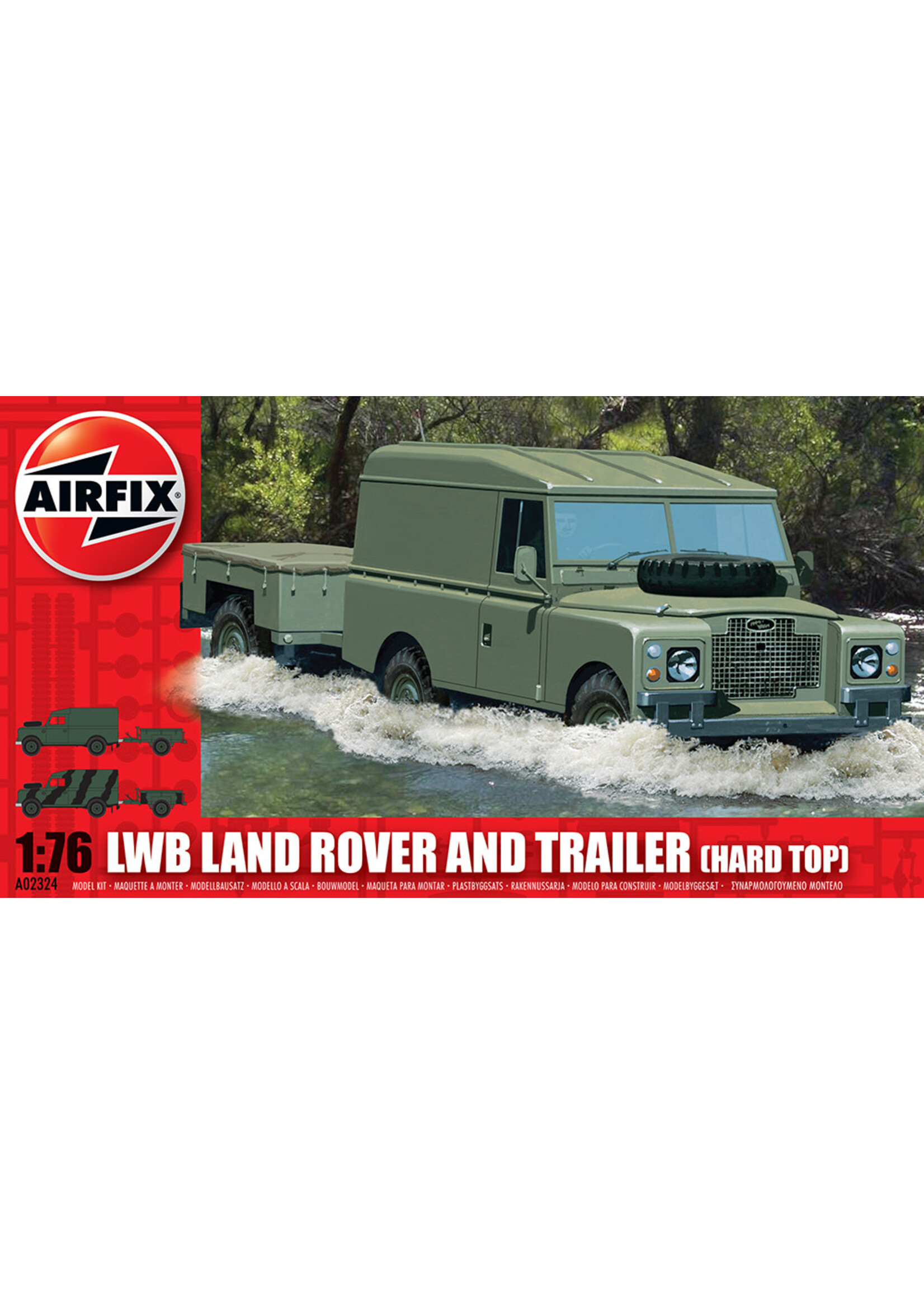 Airfix ***AIR02324: LWB Ladnrover (Hard Top) & Trailer