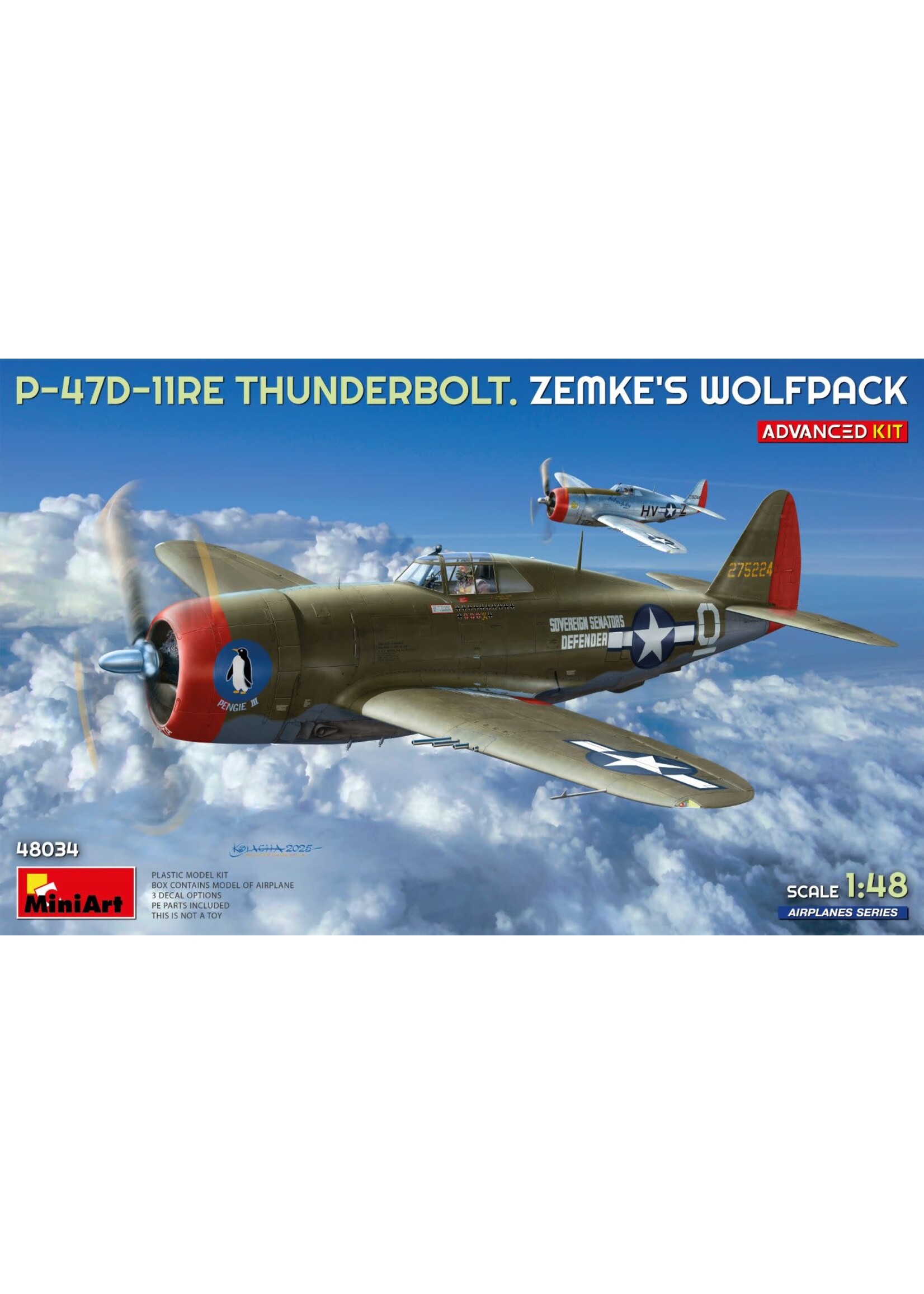 MiniArt MIART48034 P-47D 11RE Thunderbolt Zemkes Wolfpack (1/48)