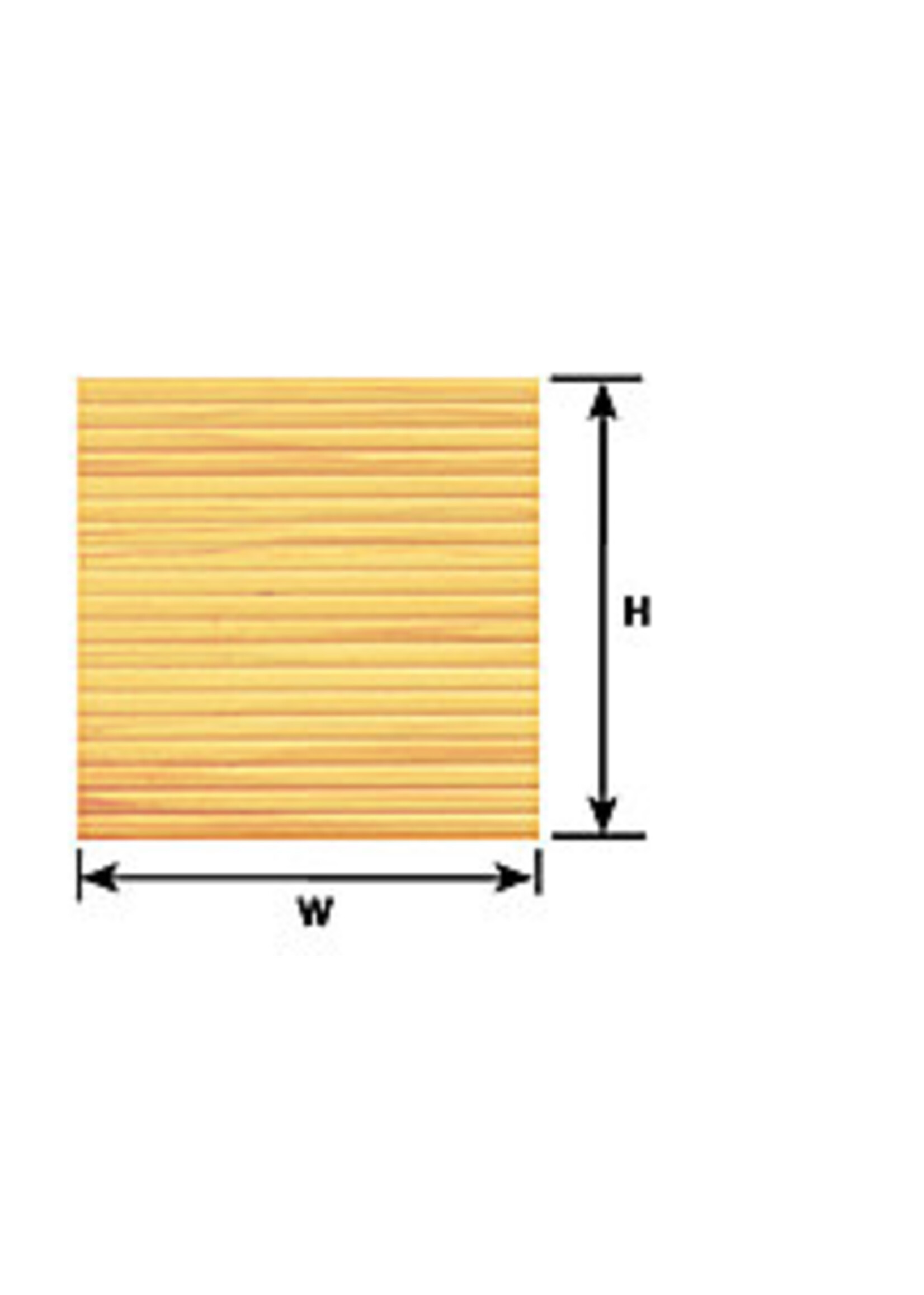 Plastruct PLA91535 Styrene 1/16 Wood Planking Sheet