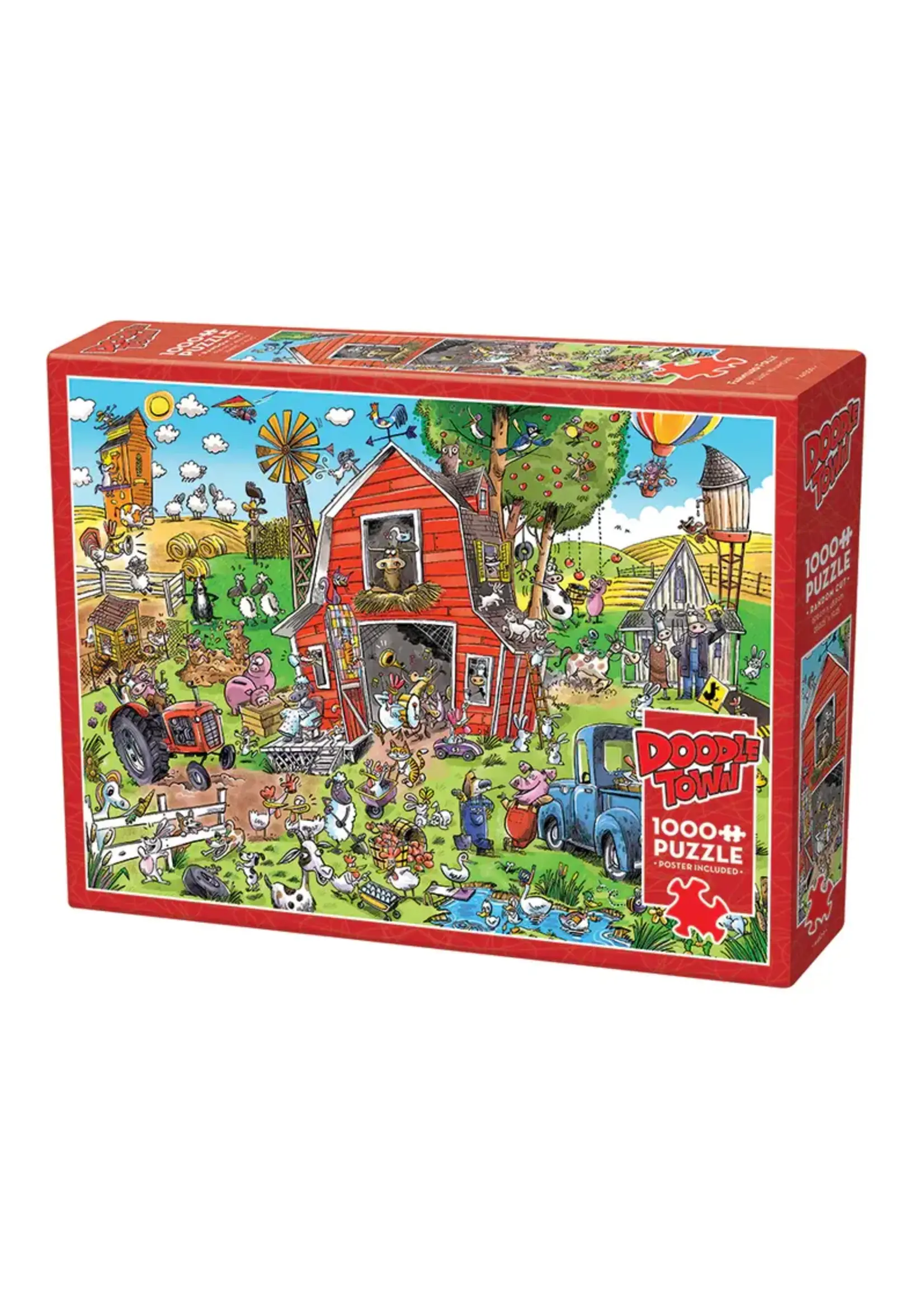 Cobble Hill CH44509 DoodleTown Farmyard Folly (Puzzle1000)
