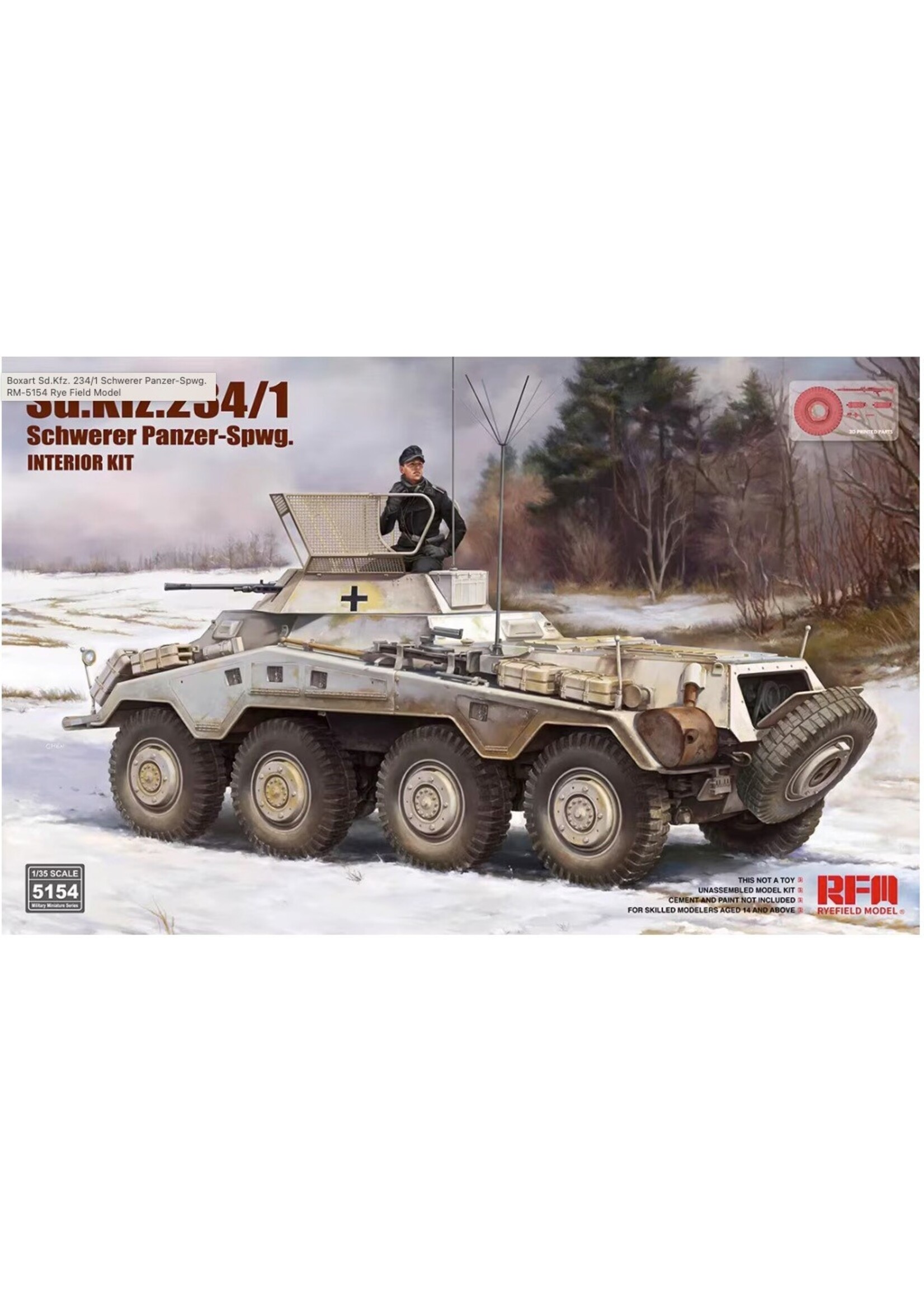 Rye Field Model RFM5154 Sd.Kfz.234/1 Schwerer Panzer-Spwg (1/35)