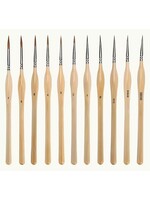 Detail Brush Set Wood (11pc)