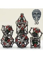 Tier 6 T6 RPG Metal Skull Black Nickel with Red