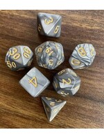 Dice RPG 7pc Pearl Marble Gray