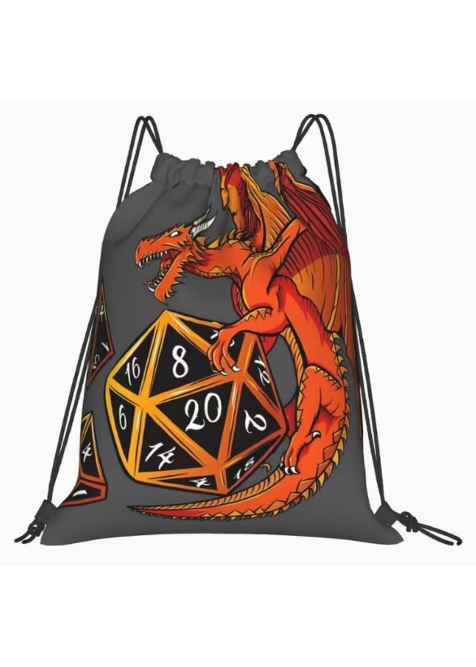 Gaming Tote Bag D20 and Red Dragon