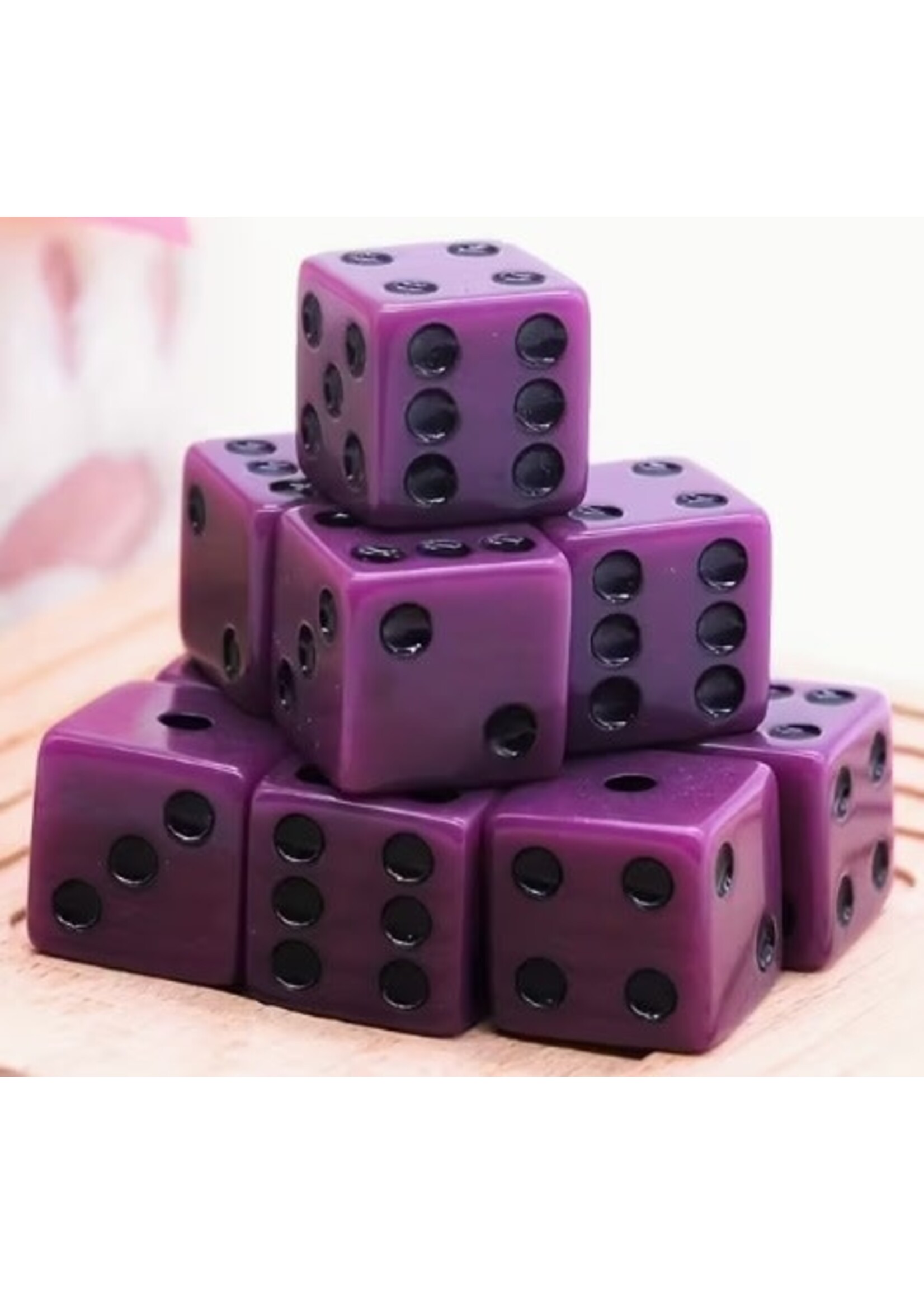 Dice 16mm 10pc Purple