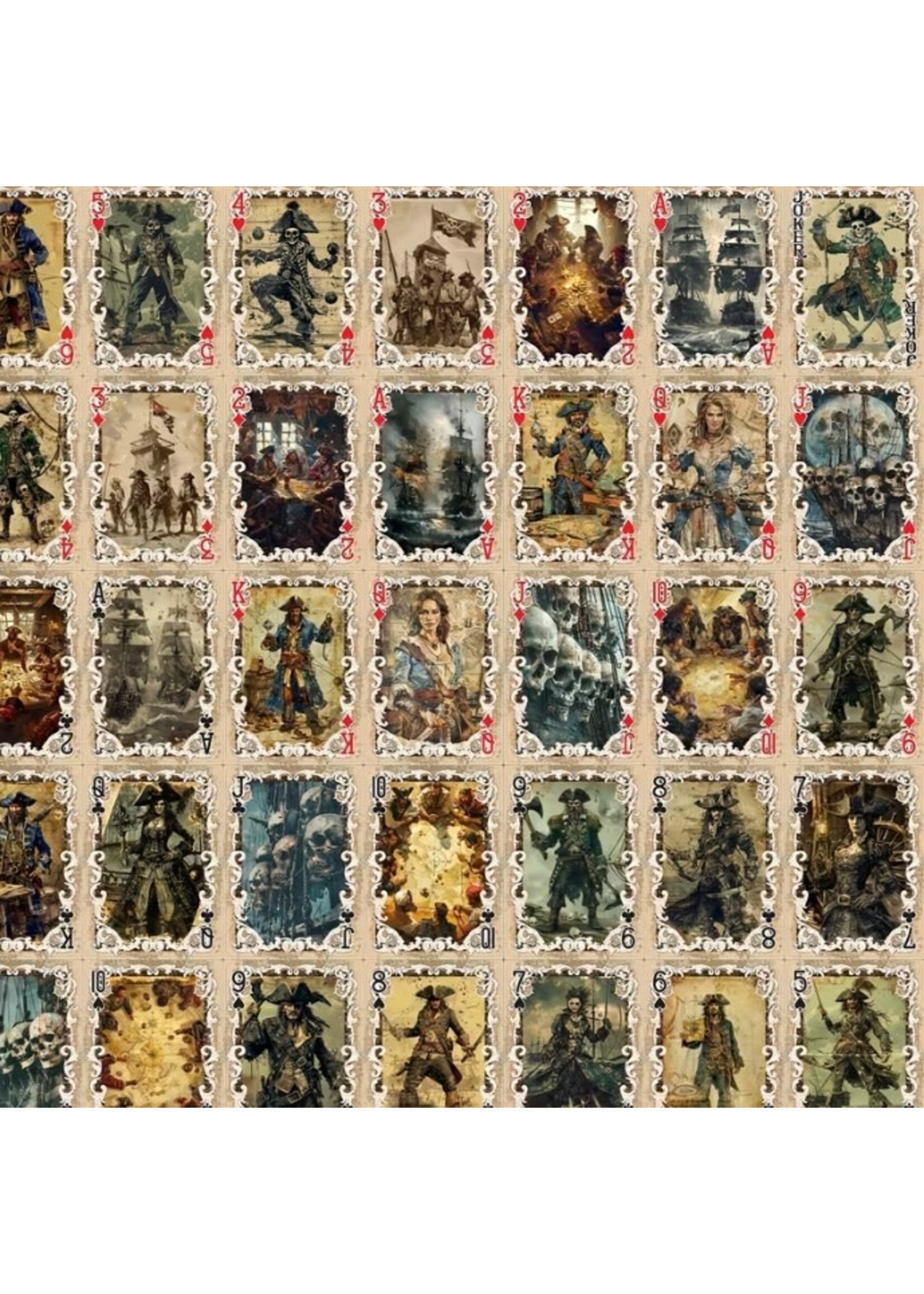 Pirate Playing Cards 52 Unique Images