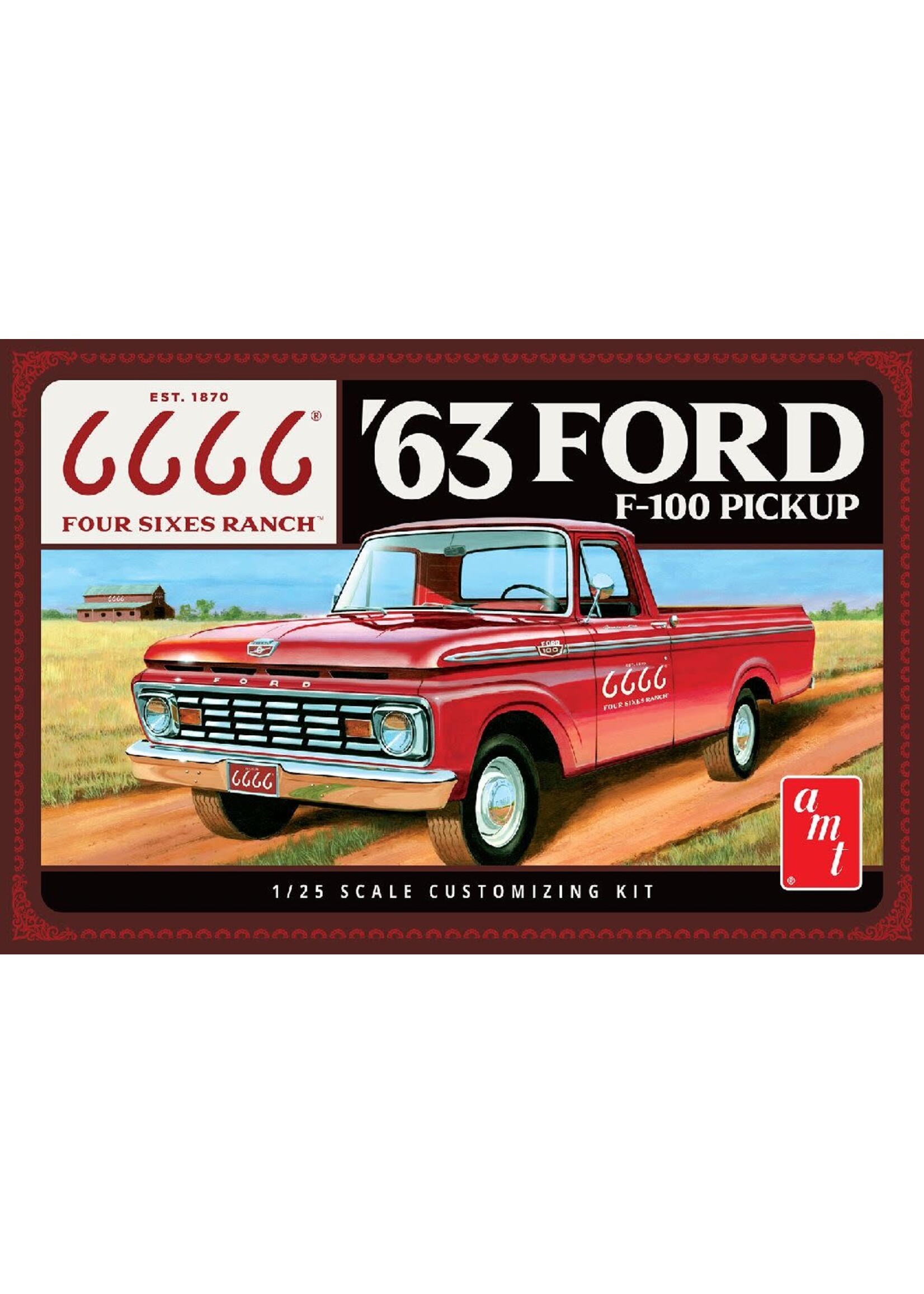 AMT AMT1559 1963 Ford F-100 Four Sixes Ranch (1/25)