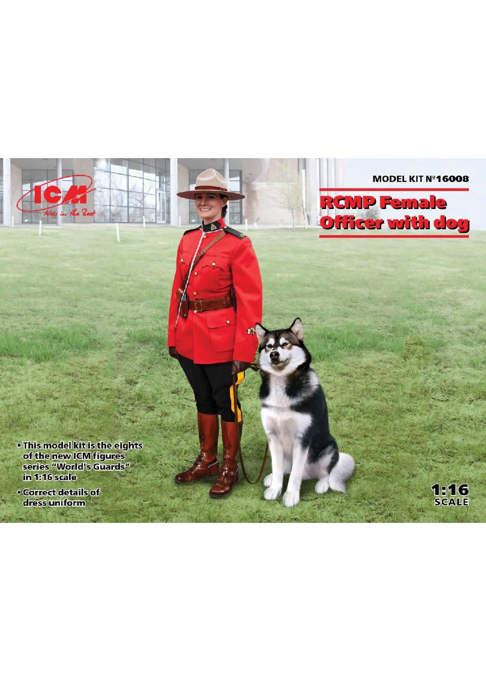 ICM ICM16008 RCMP Female Officer with Dog (1/16)