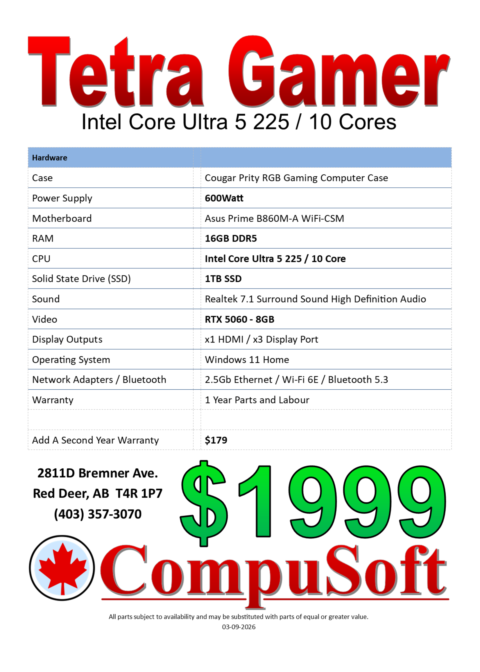 CompuSoft Tetra Gamer