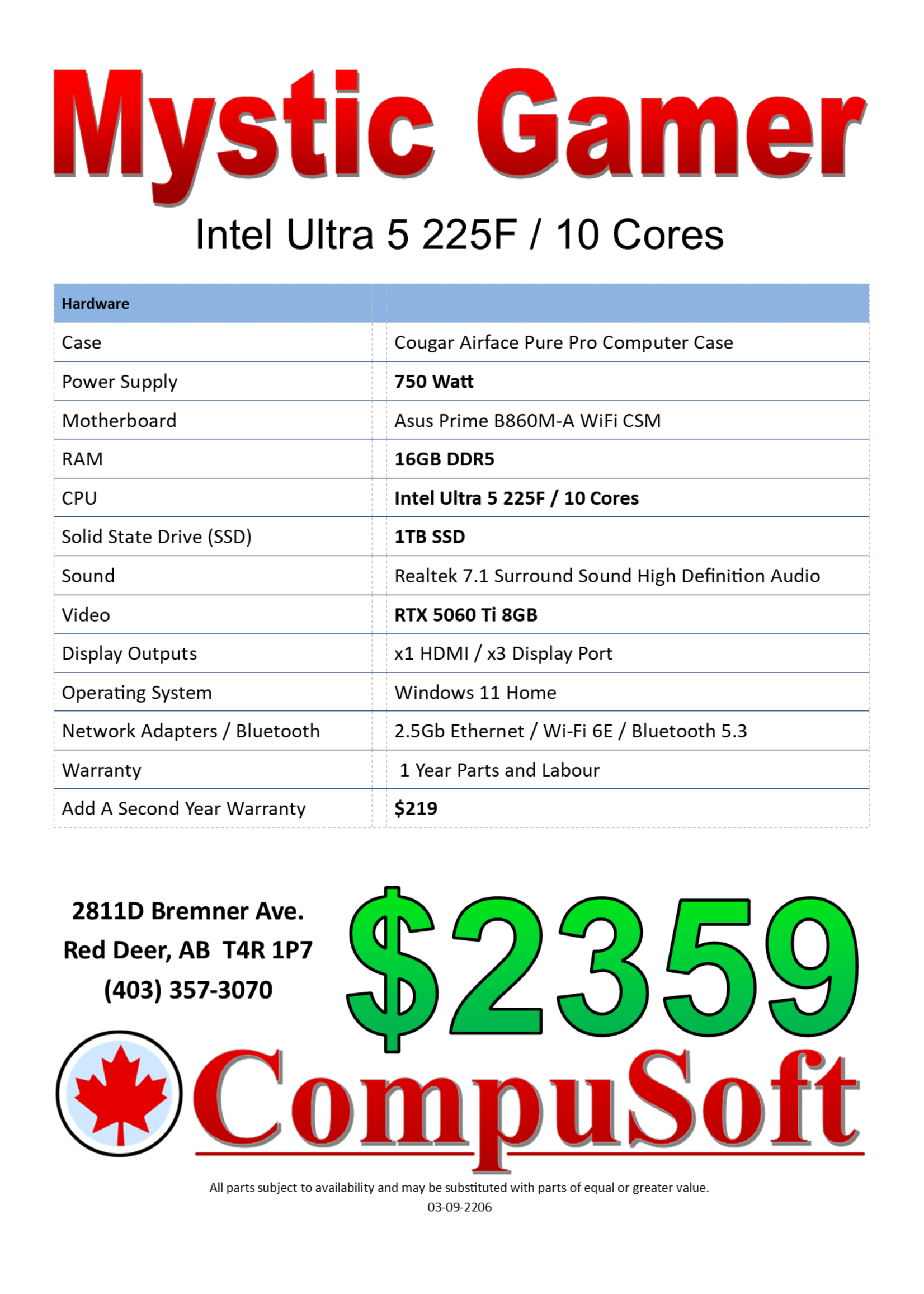 CompuSoft Mystic Gamer