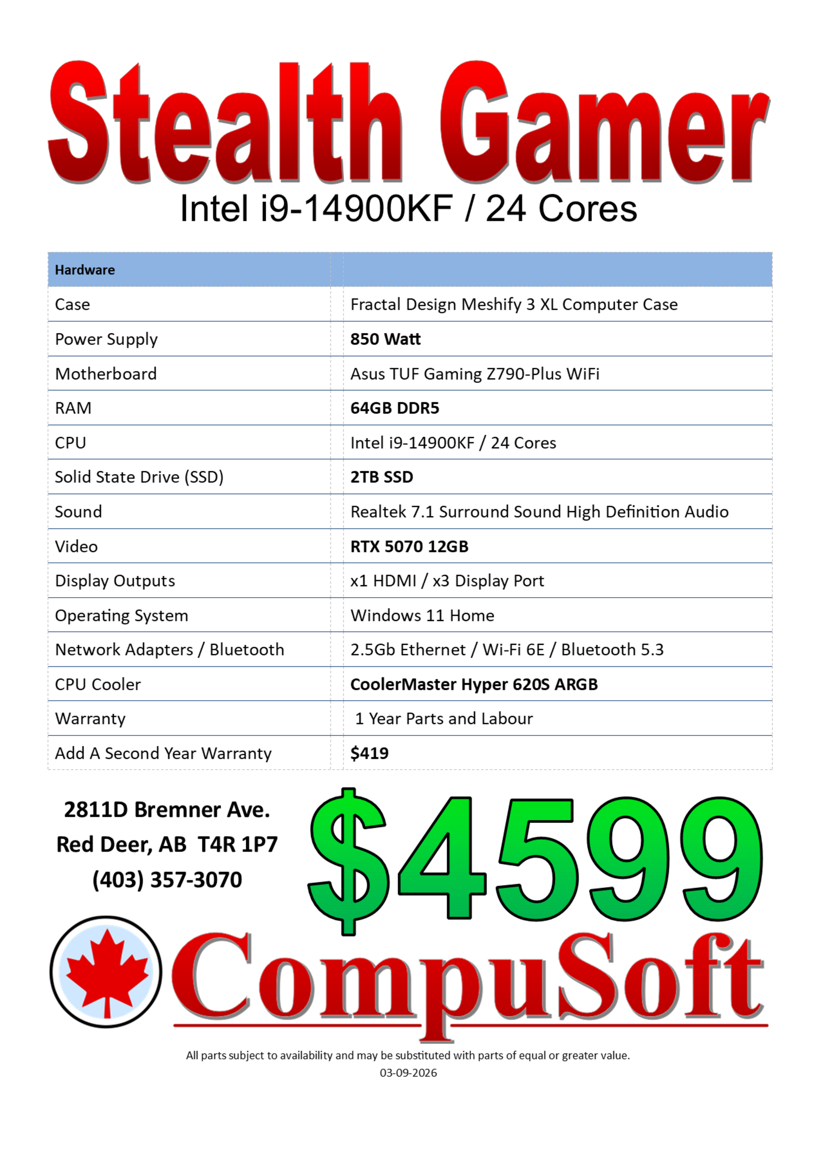 CompuSoft Stealth Gamer