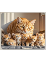 Mouse Pad 10x12 Inch Cat and Kittens