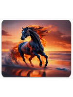 Mouse Pad 10x12 Inch Running Flame Horse