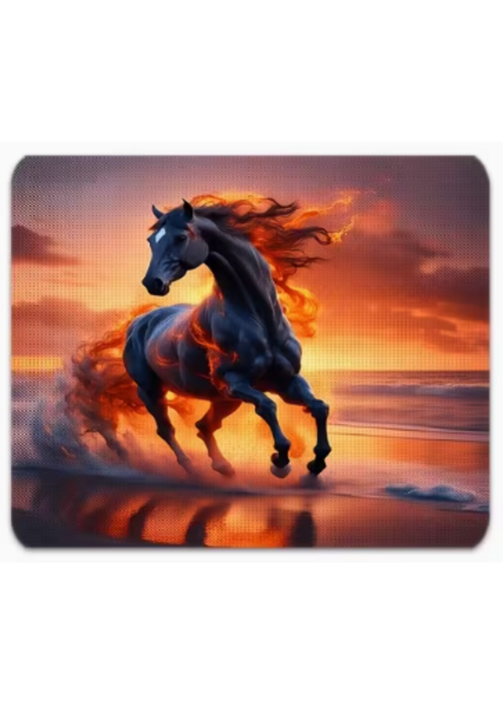 Mouse Pad 10x12 Inch Running Flame Horse