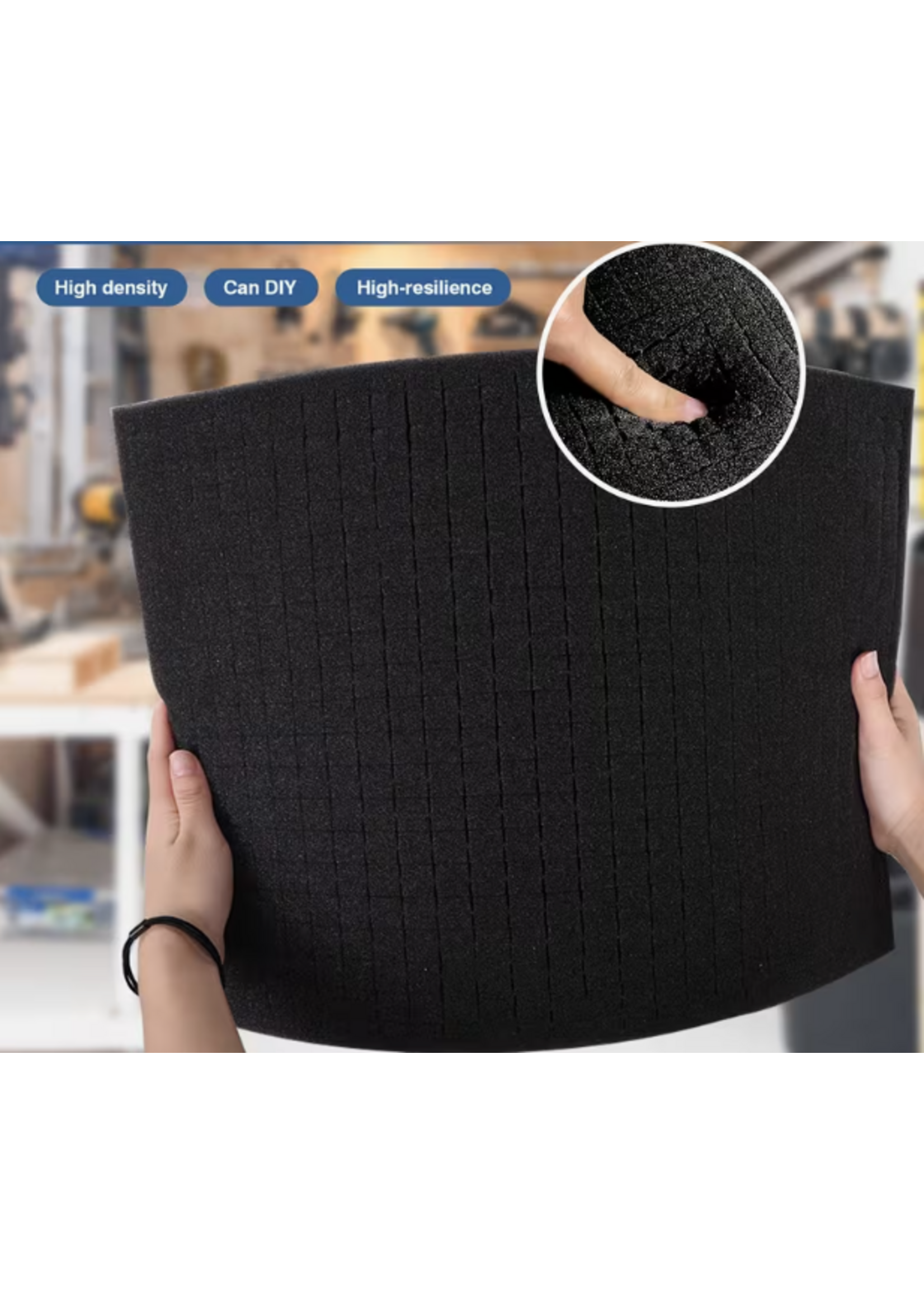 1 Inch thick Pluck Foam 12x15 Inch (1pc)