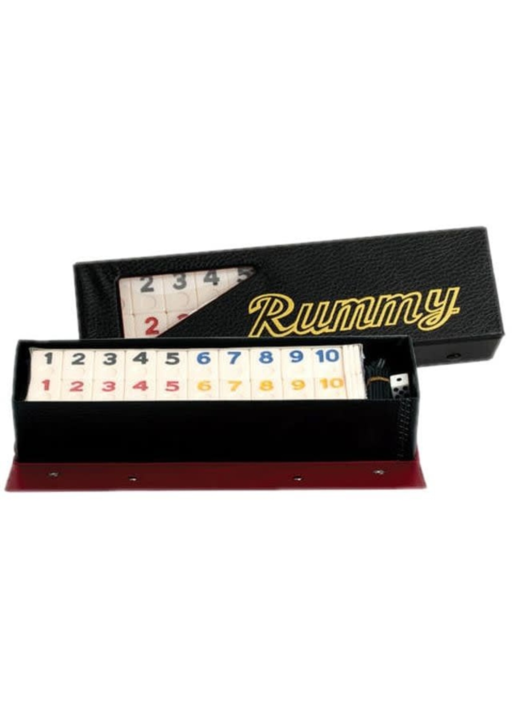 Rummy Black Vinyl Case with Plastic Holders