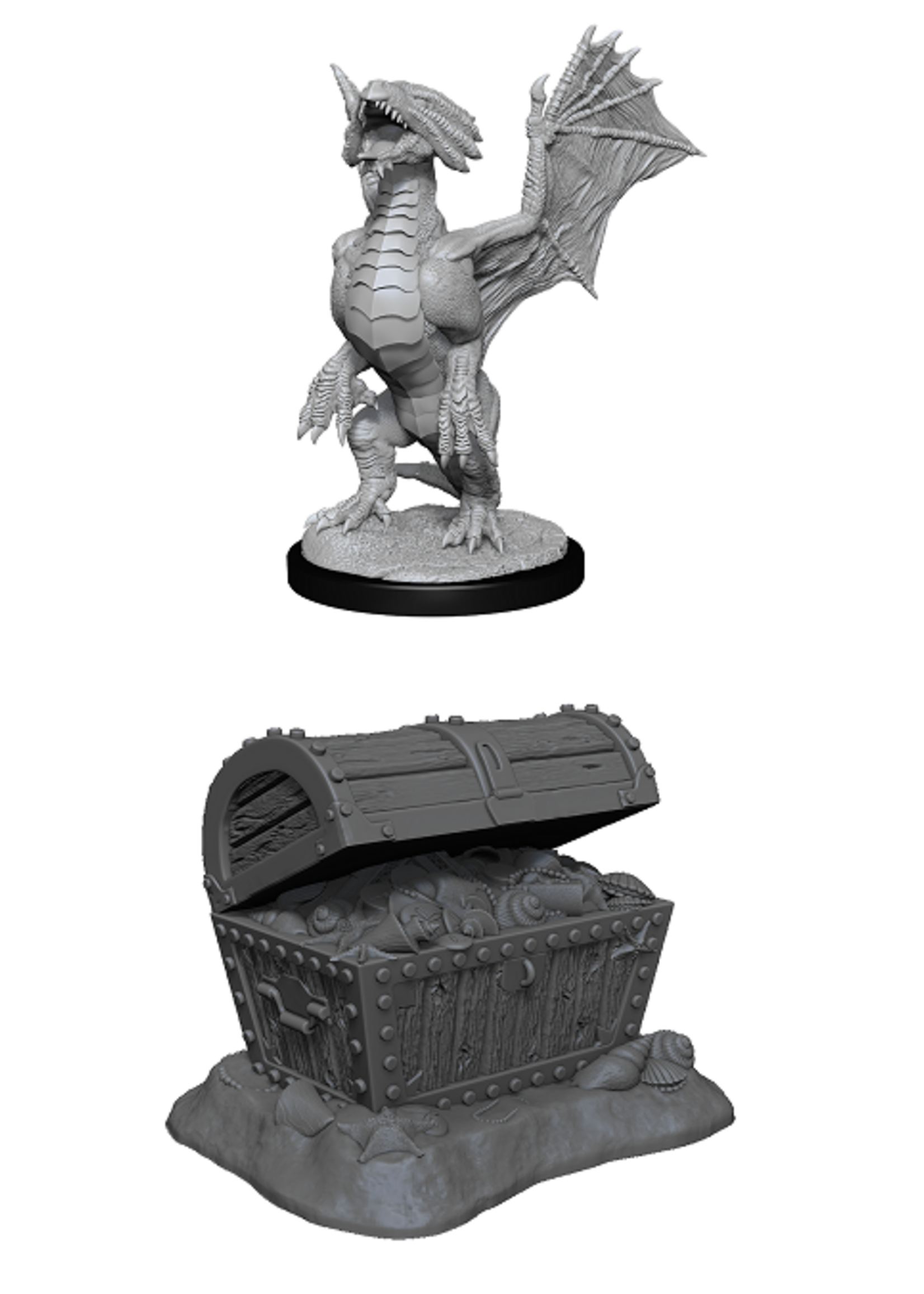 WizKids WK90152 DND Bronze Dragon Wyrmling & Treasure Chest WV13