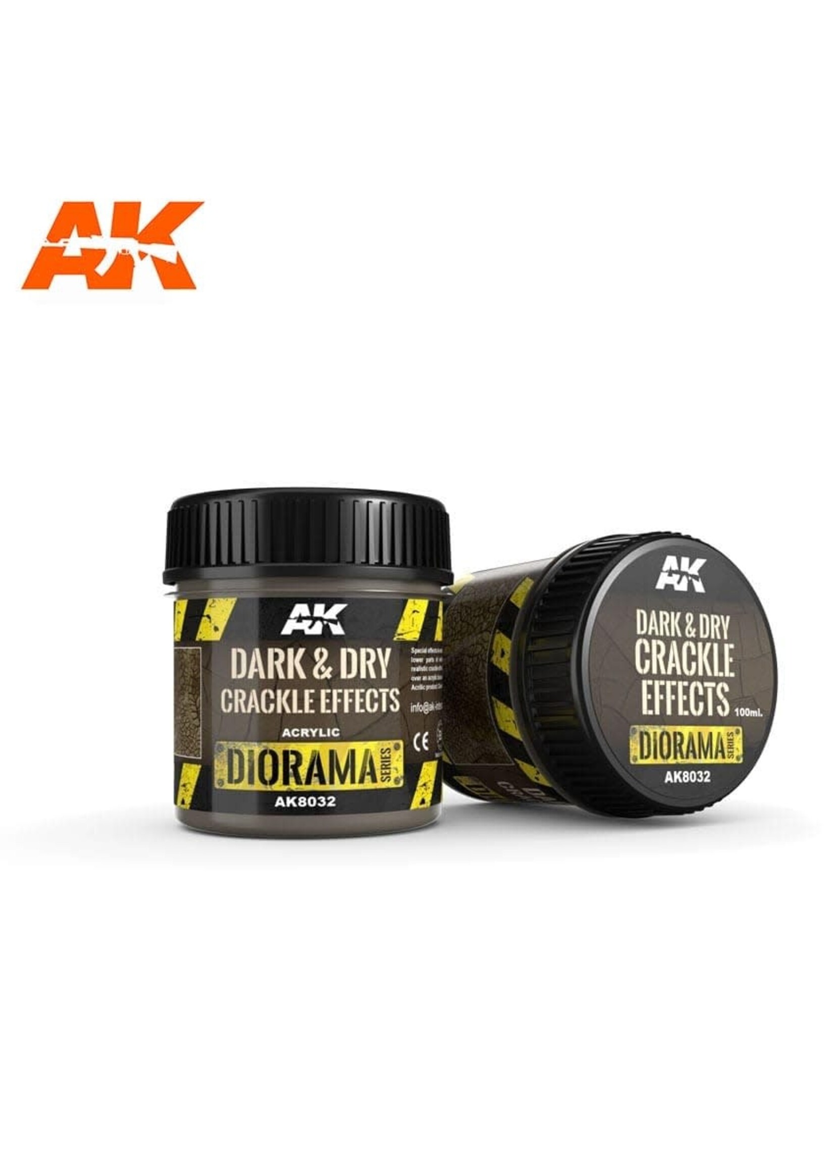 AK Interactive AK-8032 Dark & Dry Crackle Effects - 100ml (Acrylic)