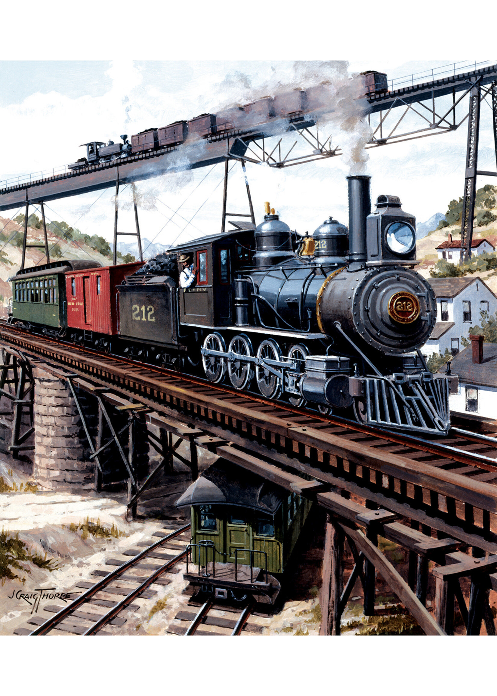 Sunsout SUN49607 Locomotive (Puzzle550)