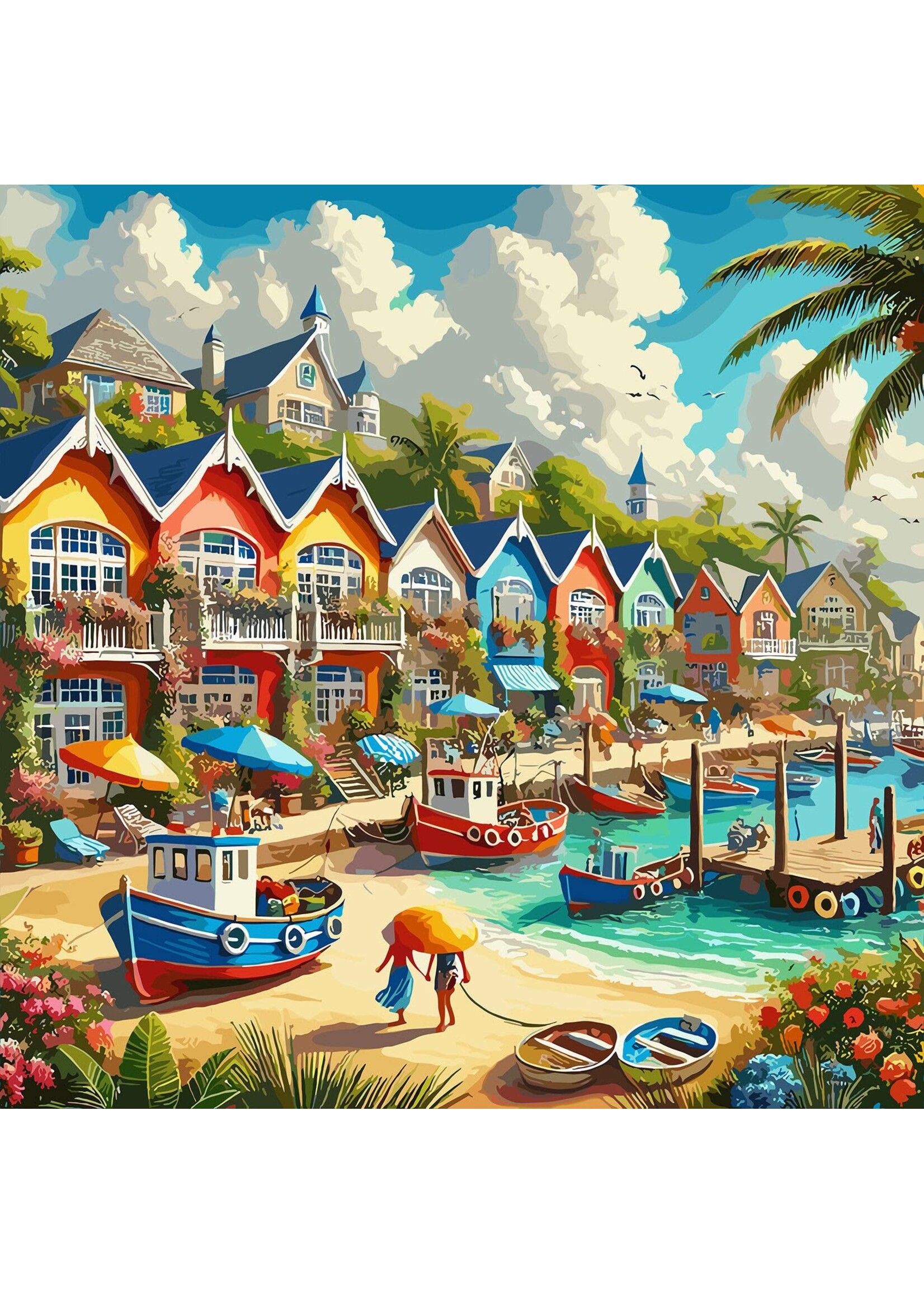 Sunsout SUN27315 Coastal Kaleidoscope (Puzzle500)