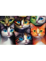 Sunsout SUN71304 Six Cats The Cat Lady Fantasy (Puzzle550)