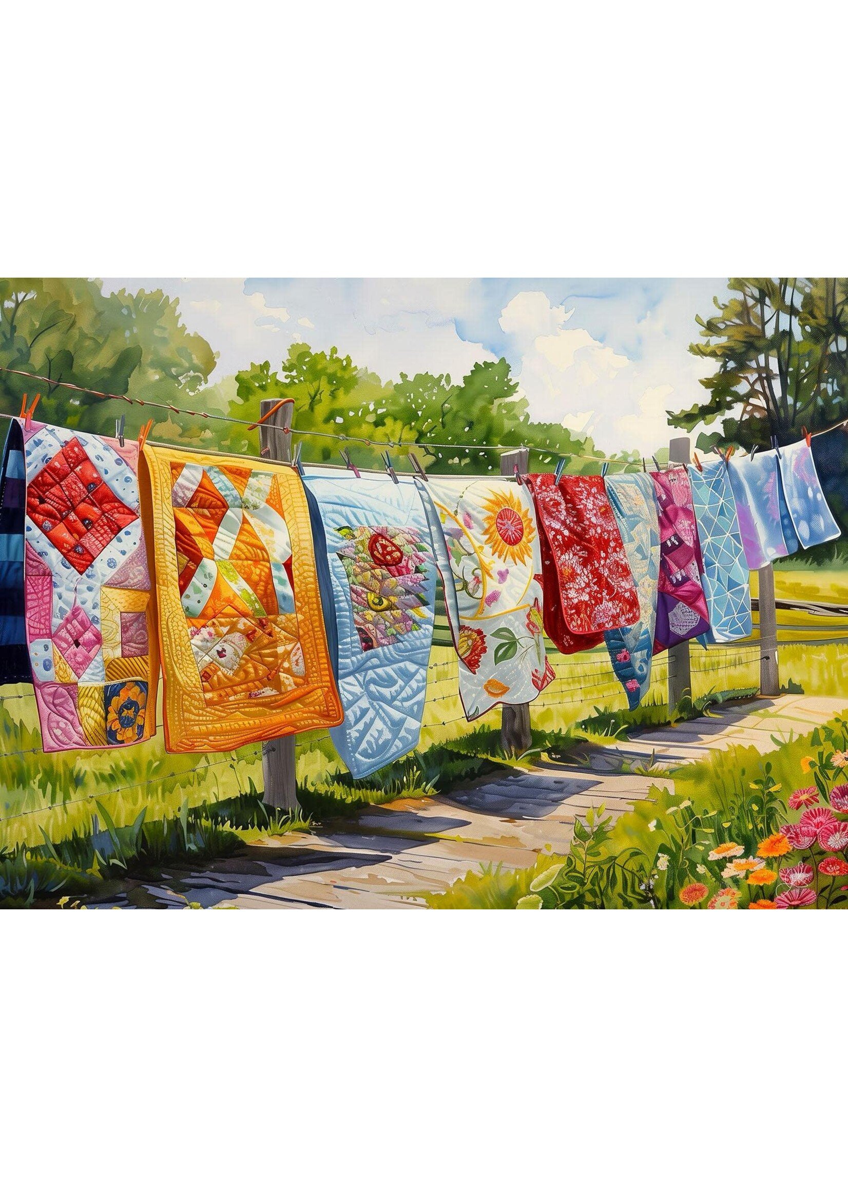 Sunsout SUN77112 Quuilts on the Line (Puzzle1000)