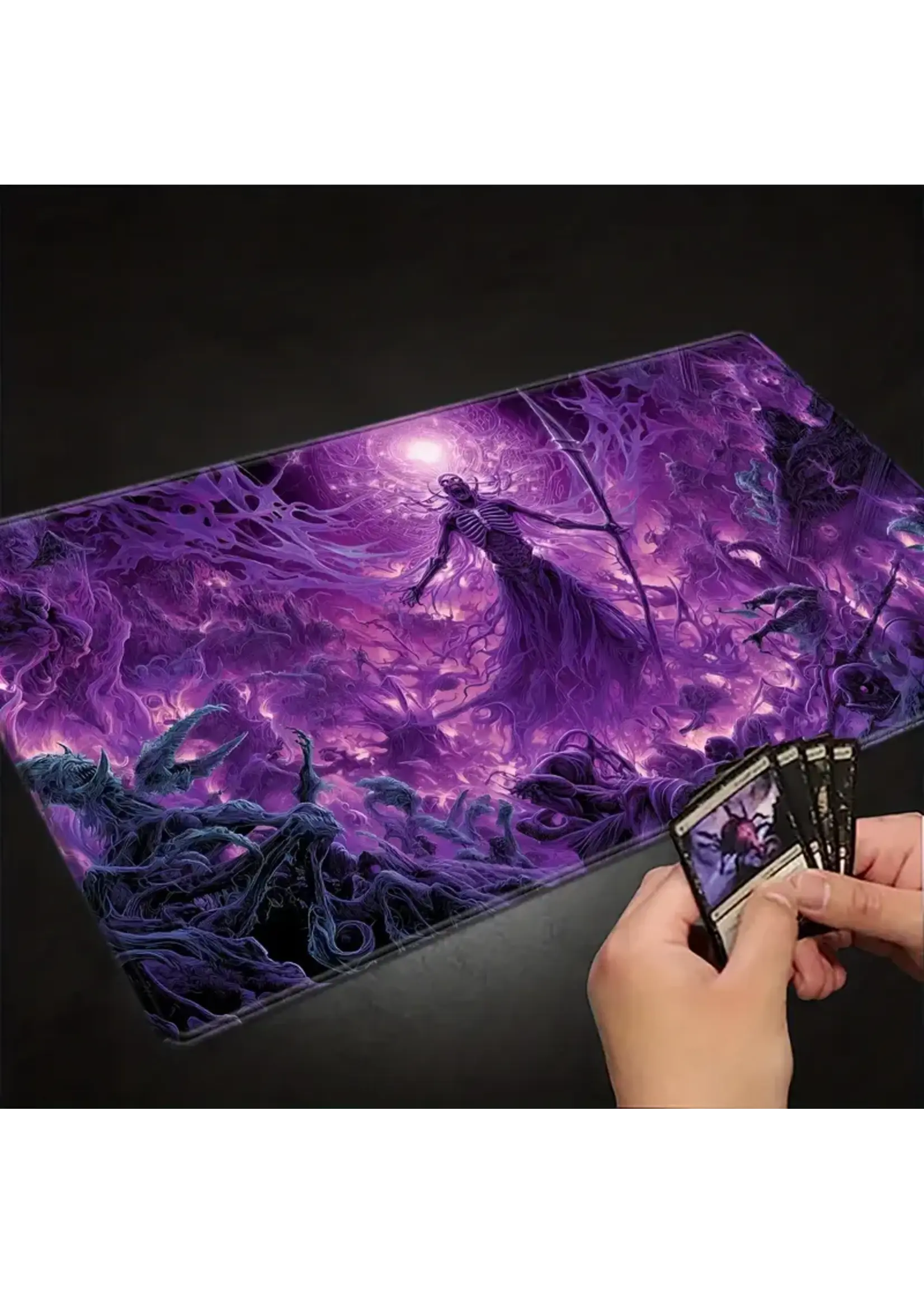 Mouse Pad 14x24 Inch Purple Skeleton