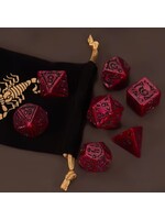 Dice RPG 7pc Red White Halloween Theme