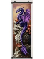 Hanging Wall Banner 15x47 Inch Purple Dragon