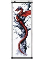 Hanging Wall Banner 15x47 Inch Red Dragon