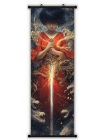 Hanging Wall Banner 15x47 Inch Female Warrior 3