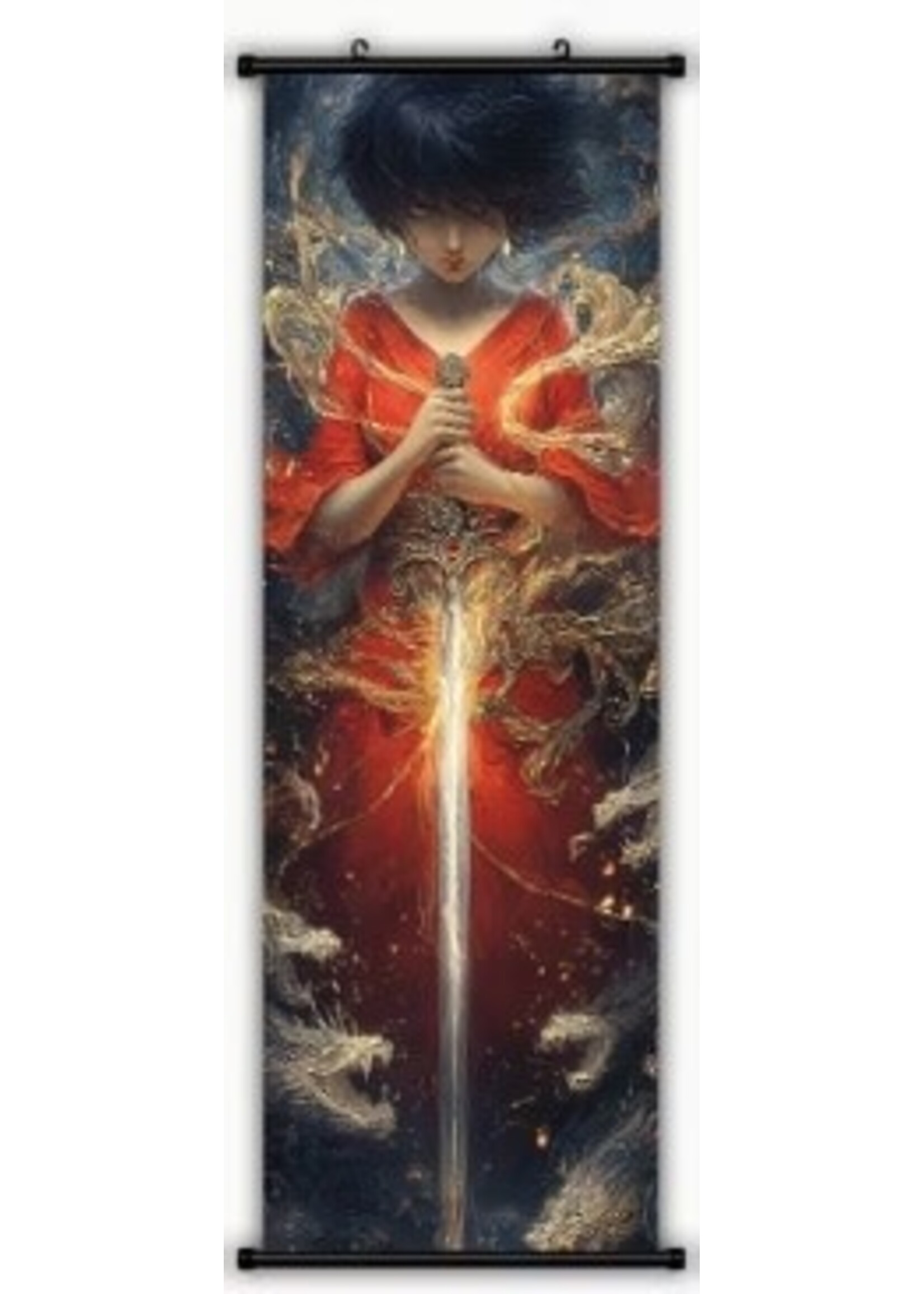 Hanging Wall Banner 15x47 Inch Female Warrior 3