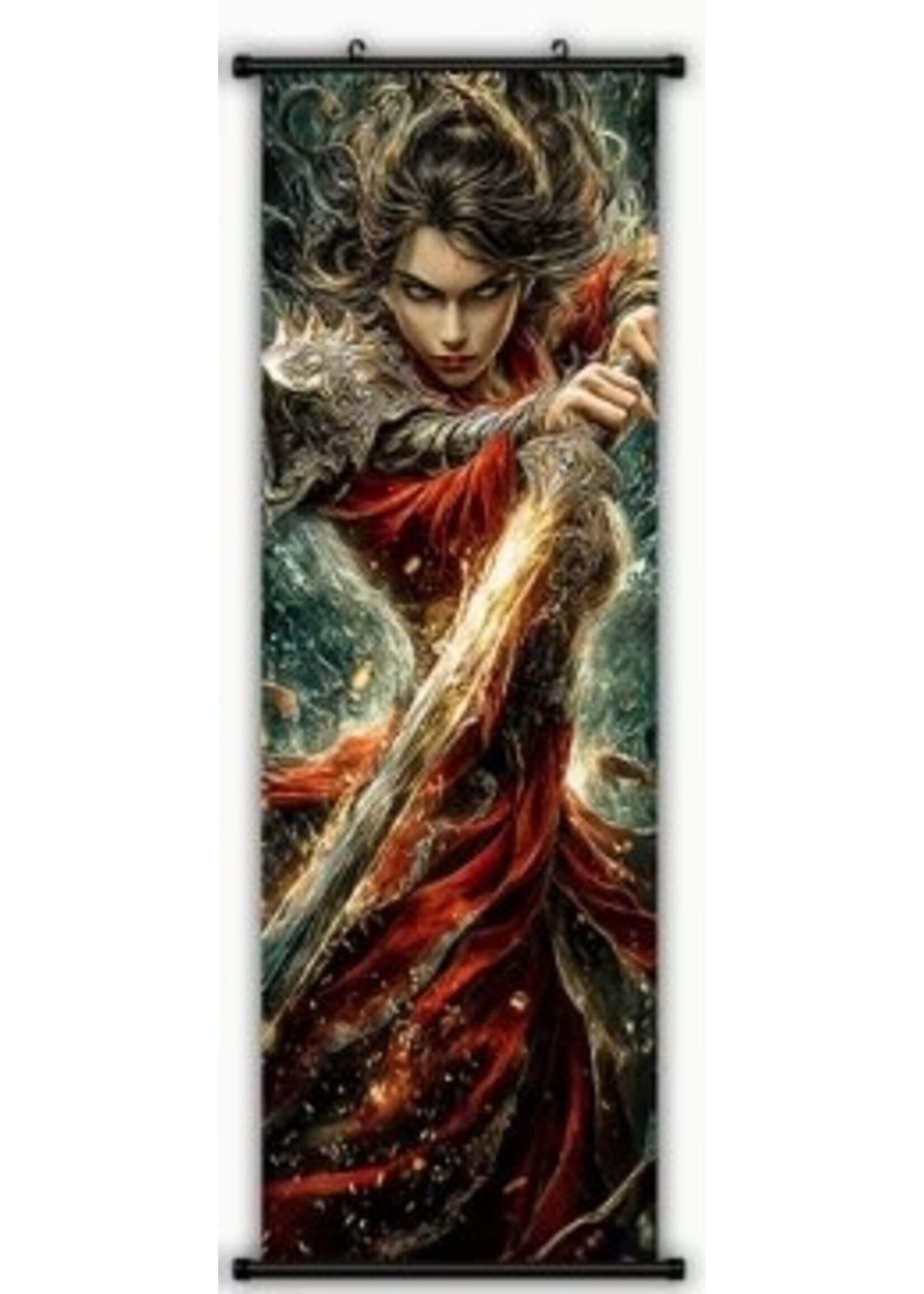Hanging Wall Banner 15x47 Inch Female Warrior 4