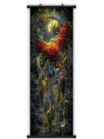 Hanging Wall Banner 15x47 Inch Dreamcatcher Roses 2
