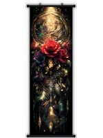 Hanging Wall Banner 15x47 Inch Dreamcatcher Roses 3