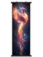 Hanging Wall Banner 15x47 Inch Phoenix & Embers 1