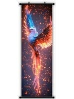 Hanging Wall Banner 15x47 Inch Phoenix & Embers 3