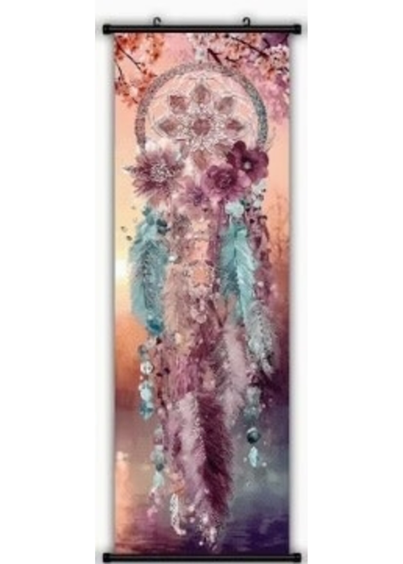 Hanging Wall Banner 15x47 Inch Dreamcatcher Feathers 3